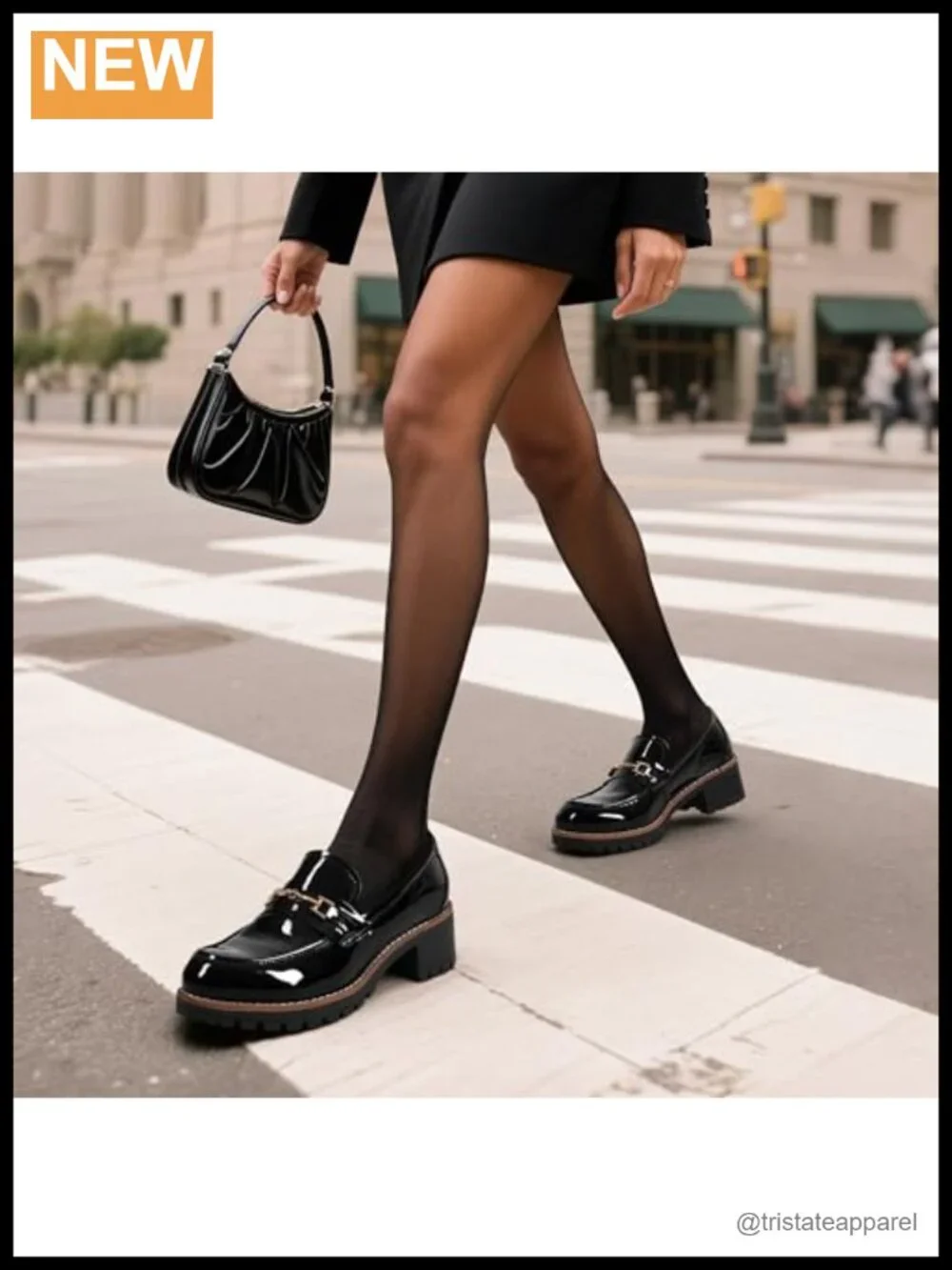 Chunky Platform Loafers, Slip-On Dressy Business Casual Shoes, Faux Leather